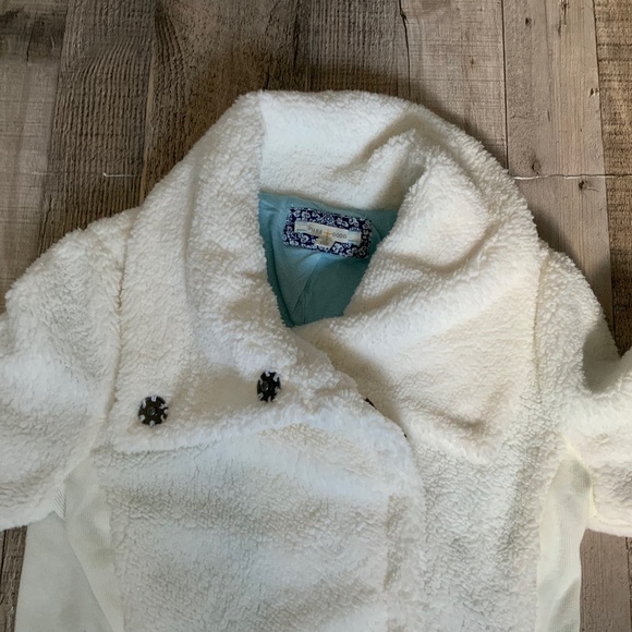 Anthropologie Pure + Good Warm and Cozy Fleece Sherpa Moto Jacket SZ S - Picture 14 of 15